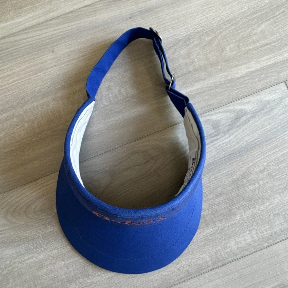 Vintage Florida Gators Visor Hat‎ Blue Script Embroidery Texace Made In USA